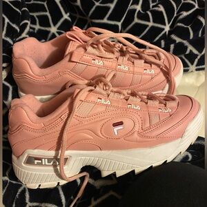 Fila Womens D Formation Sneakers Size 7.5 Pink Lace Up